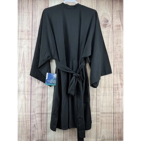 Coolibar NWOT kimono 👘 UPF 50 Navia black XL never worn washed once & hung dry! - Picture 4 of 9